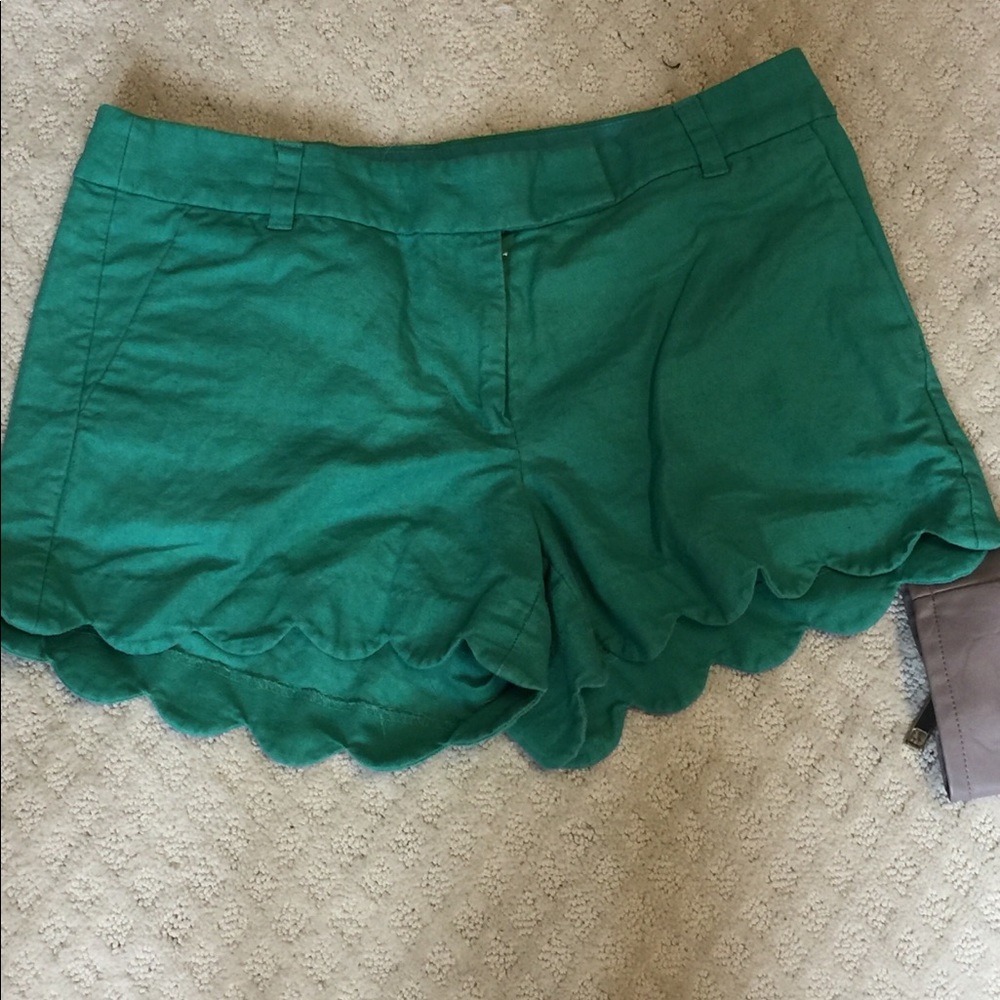 J crew scalloped shorts